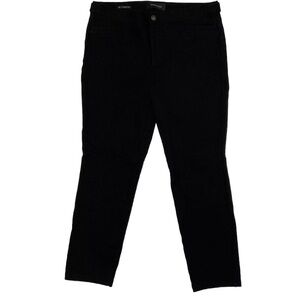Talbots Lexington Pants Womens 6P Black Skinny Twill Knit Mid Rise Stretch